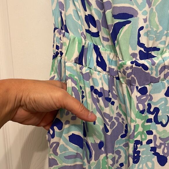 Lilly Pulitzer Emiko Lilly’s Lilac Strapless Rayon Jumpsuit - Picture 6 of 11